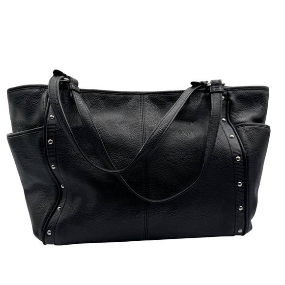 Coach Black Park Leather Carrie Tote | Good Used Condition - Picture 11 of 17